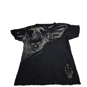 Remetee T Shirt Mens 2XL Black V Neck